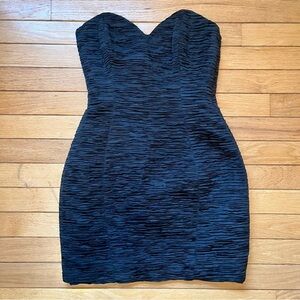 True Vintage Dana Deatherage Ruched Black Strapless Cocktail Dress